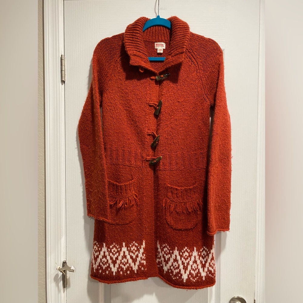 MOSSIMO MED RUSTY ORANGE CARDIGAN (I)